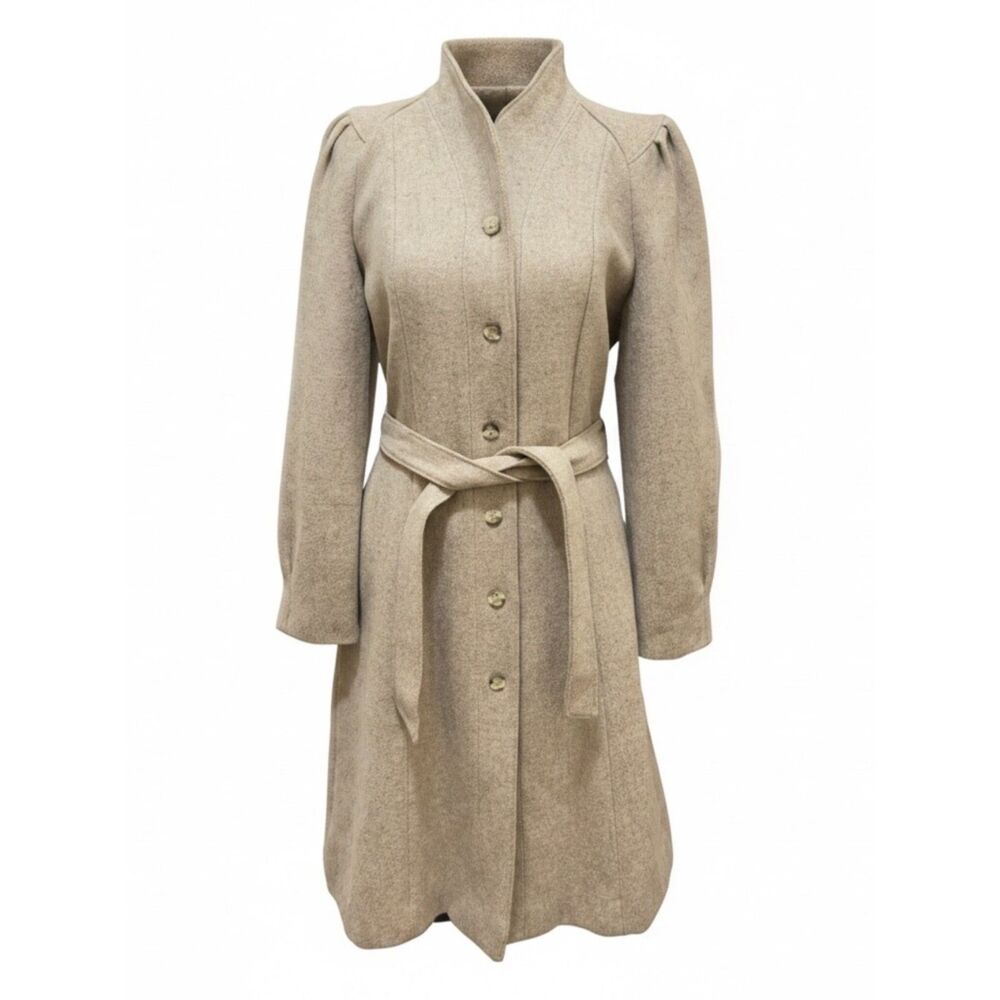 80's vtg deadstock beige wool coat wool coat